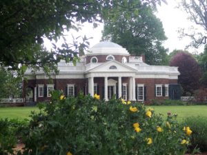 Monticello built by Thomas Jefferson (1768-1784) inspired by Andrea Palladio