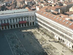 A view of Saint Mark's square from the Campanile